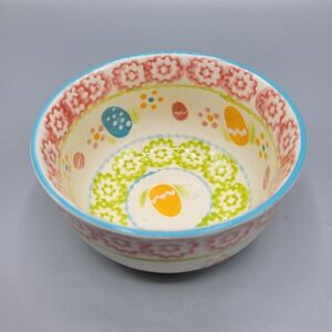 Temptations Easter Egg 10 Oz Ceramic Mixing Bowl Easter Spring Floral